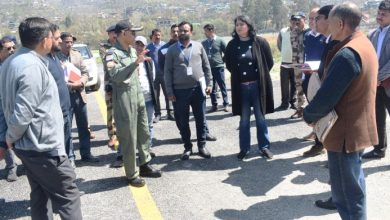 Deputy Commissioner Torul S Ravish today inspected the NCC hangar under construction at Bhuntar Airport.