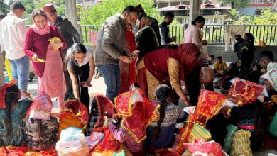 Crowd of devotees gathered in all the temples of Devbhoomi on Durga Ashtami.