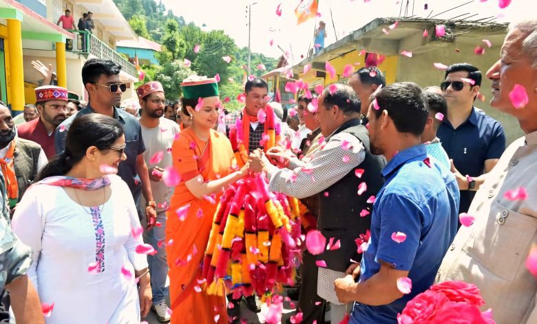 BJP LEADER KKANGNA RANAUT ELECTION CAMPAIGN
