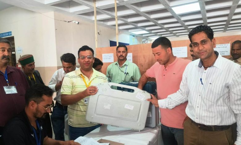evm poling party dispatch poling station kullu