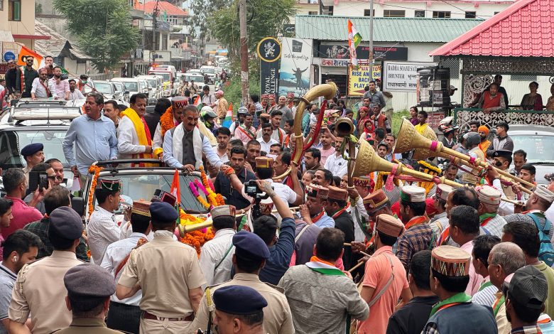 NEWS KULLU CM SUKHBINDER SINGH SUUKKHU & VIKRAMAADITIYA SONGH CONGRESS ELECTION CAMPAIGN KULLU VISUAL