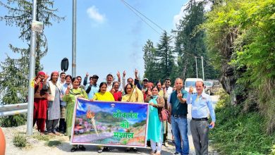 Deputy Commissioner Kullu flagged off the torch of democracy from Sojha in Banjar assembly constituency.