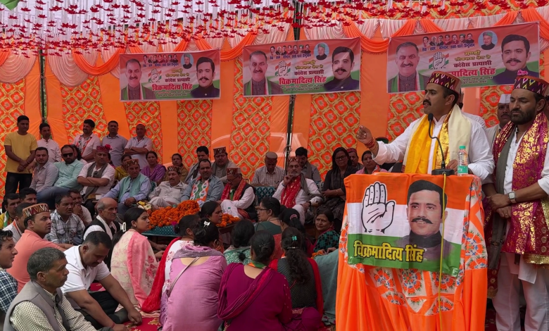 NEWS KULLU TULSI CONGRESS CANDIDATE VIKRAM ADITIYA SINGH ELECTION CAMPAIGN SAINJ VALLEY VISUAL