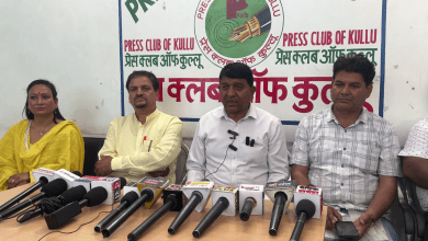 NEWS KULLU TULSI FOURLANE SANGHRSHA SAMITI PRESIDENT DINESH SEN PC KULLLU VISUAL