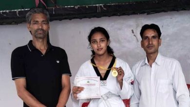 11th Arts student Aanchal Bhangalia selected for state level Taekwondo sports competition