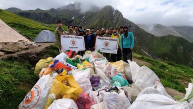Very commendable work by the volunteers of Himalayan Tribe Foundation by cleaning the dumping site at Shrikhand Top - Torul S Ravish
