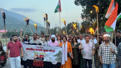 Torch procession taken out in honor of martyrs on the silver jubilee of Kargil Vijay Diwas - Narottam Singh Thakur