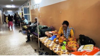 Patients are being treated in the crumbling health facility gallery of Regional Hospital, Kullu.