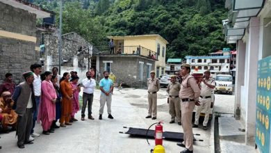 Pre-exercise of fire safety took place in Sainj CHC