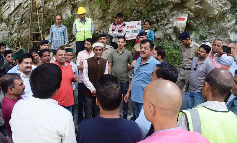 Chief Parliamentary Secretary Sunder Singh Thakur today inspected Malana Road and visited up to Malana Dam 1.