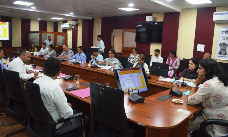 Deputy Commissioner Torul S Ravish reviewed the development works and pending works with the Block Development Officers, officials of various line departments.