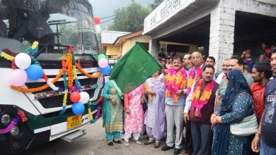 CPS Sundar Singh Thakur flagged off the bus from Kullu to Dugilag, Tadari.