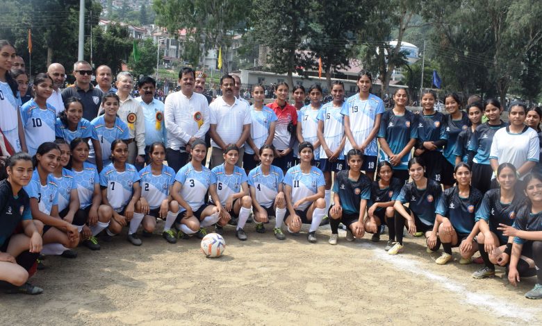 Chief Parliamentary Secretary Sunder Singh Thakur inaugurates Inter College Women Football Tournament