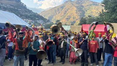 Shahi Jaleb of Lord Narasimha came out on the second day in International Dussehra festival