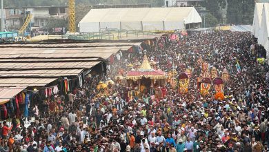 Hundreds of Gods and Goddesses and thousands of devotees participated in the Rath Yatra of Lanka Dahan.