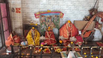 Thieves broke into 3 gold umbrellas and 6 eyes fixed on the idol of Mata in Kullu's Shitala Mata Temple last night.