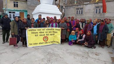 Women and Child Development officials gave information about welfare schemes in Tingaret