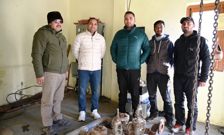 Deputy Commissioner Lahaul Spiti Rahul Kumar inspected Tandi Uthau Drinking Water Scheme