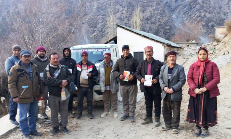 Health camp organized in Gram Panchayat Chimrit of Miyad Valley - Banita
