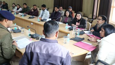 Divisional Commissioner Mandi A Shaynamol chaired a meeting related to drug eradication activities in Manali on Monday.